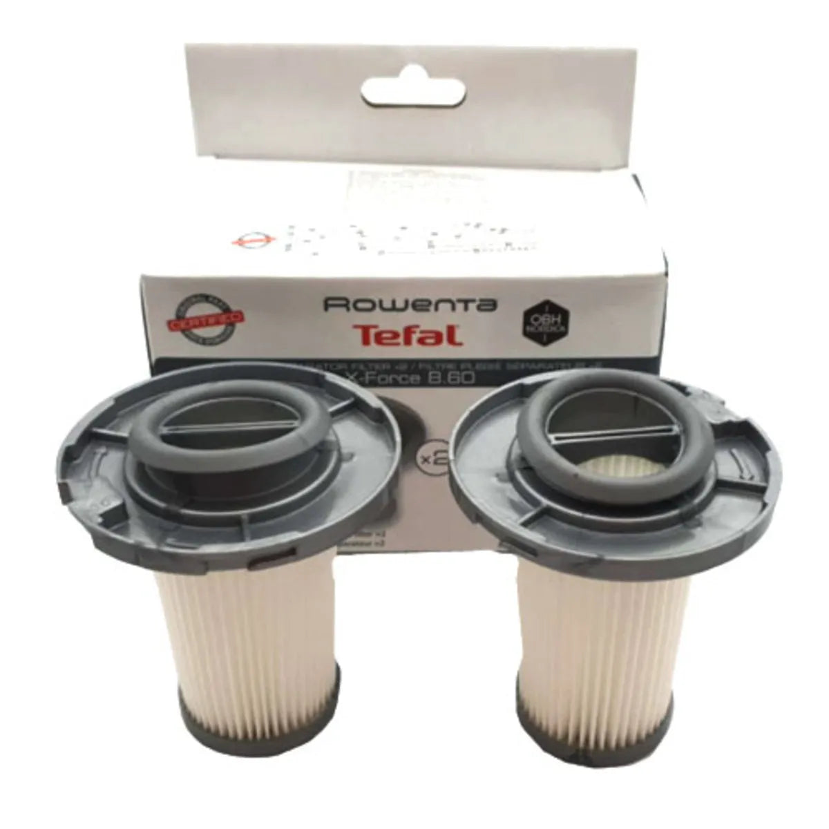 2 Filtros Lavables Para Aspiradora Rowenta X-Force Flex 8.60 – Compatibles Con RH9611, RH9637, RH9639 Y Más (Incluye Cepillo)