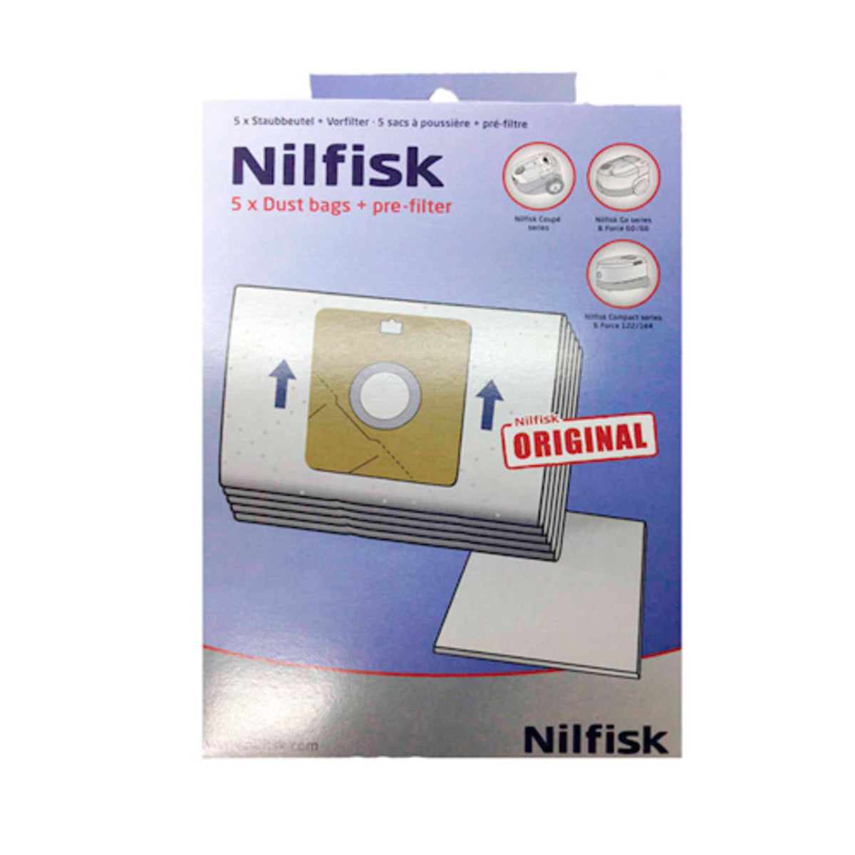 Bolsas de aspirador  Nilfisk 78602600 compatible con aspiradores