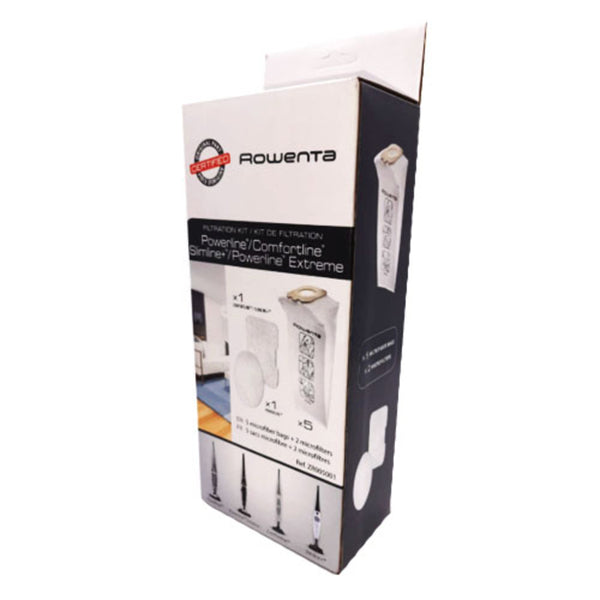 bolsas(5) y filtros(2) aspirador Rowenta Powerline, Comfortline, Slimline ZR005001