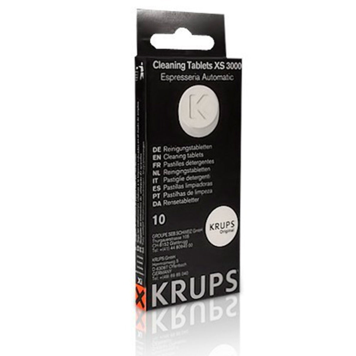 KRUPS XS3000 - Tabletas de limpieza para máquinas KRUPS totalmente  automáticas, Paquete de 2, Blanco