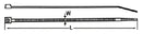 Abrazadera nylon 2,5x203mm blanca