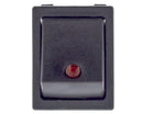 Interruptor unipolar rojo 25x31mm piloto