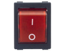Interruptor bipolar rojo 25X31 mm