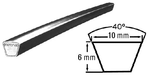 Correa lavadora trapezoidal 3L-533/Z-52