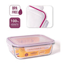 Táper hermético Rectangular Alorno EasyClick 1 L