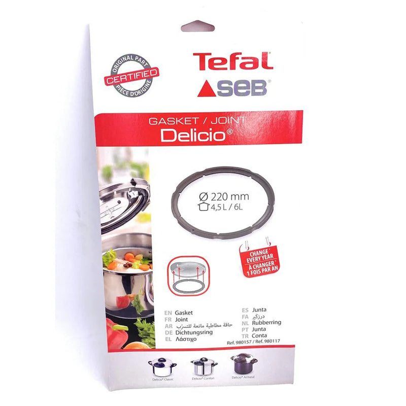 Junta de goma para olla Tefal Delicio 4,5L - 6L 980157