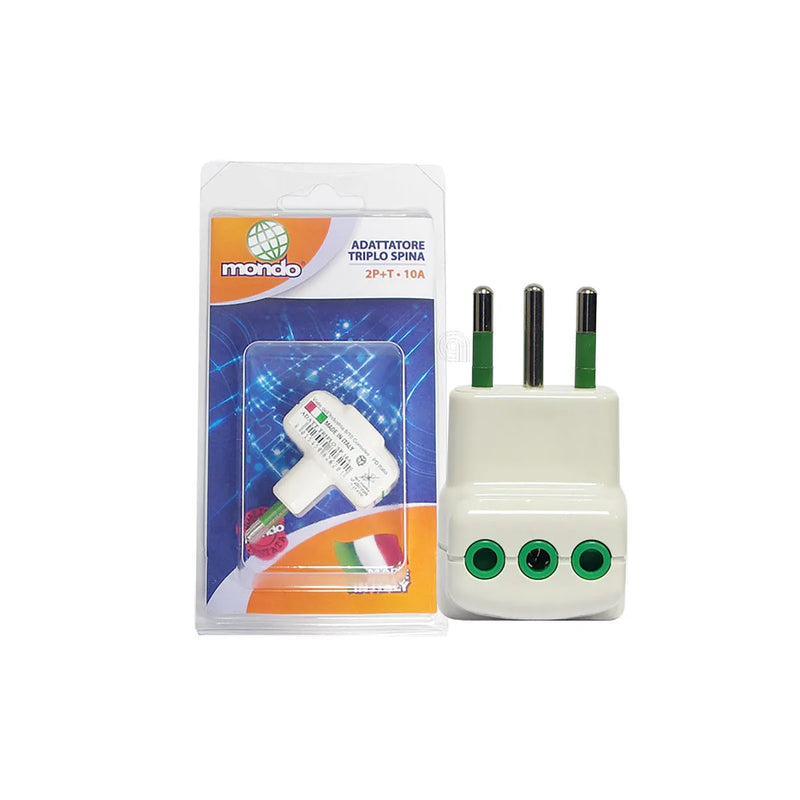 GBC - ADAPTADOR TRIPLE Y ENCHUFE ITALIANO 10A - AST-55301166