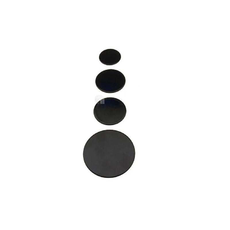 set cubiertas capsulas quemador electrolux zanussi negro 4 piezas