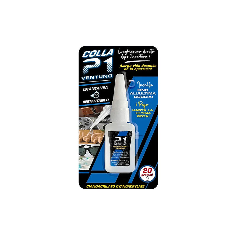 adhesivo cianoacrilato instantáneo gr.20 universal para reparaciones
