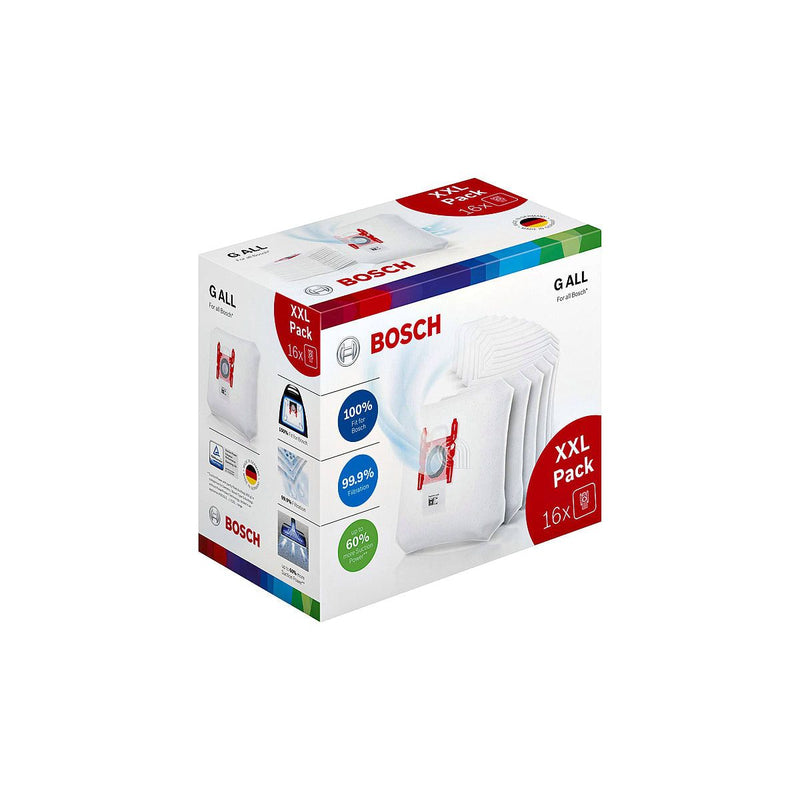 Set 16 bolsas tipo G original para aspiradora Bosch 17002095