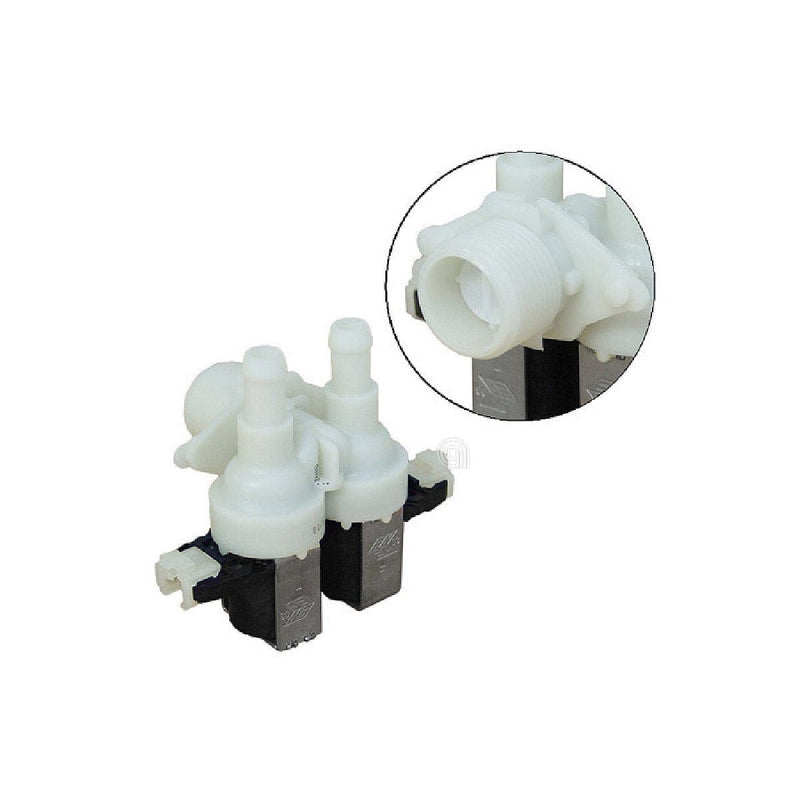 Válvula solenoide 2 vías 90° 12mm para lavadora Whirlpool