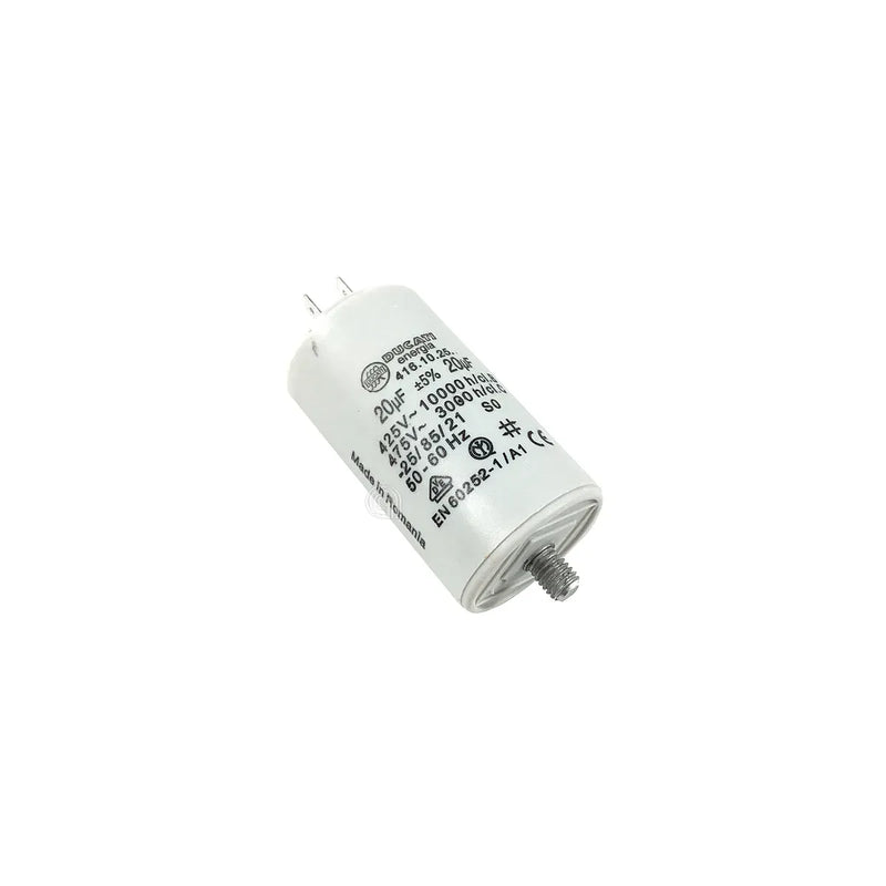 Capacitor 20uF para lavadora Electrolux original 50246553007