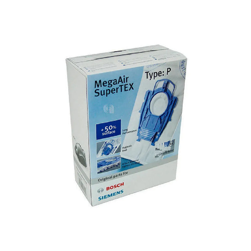 Set 4 bolsas + filtro tipo P original Bosch para aspiradora