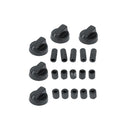 UNIVERSALE - Set 5 mandos negros horno - AST-00539102