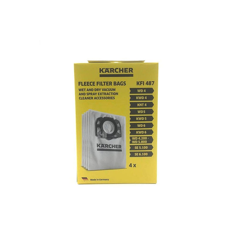 Set 4 bolsas originales para aspiradora Karcher 28630060