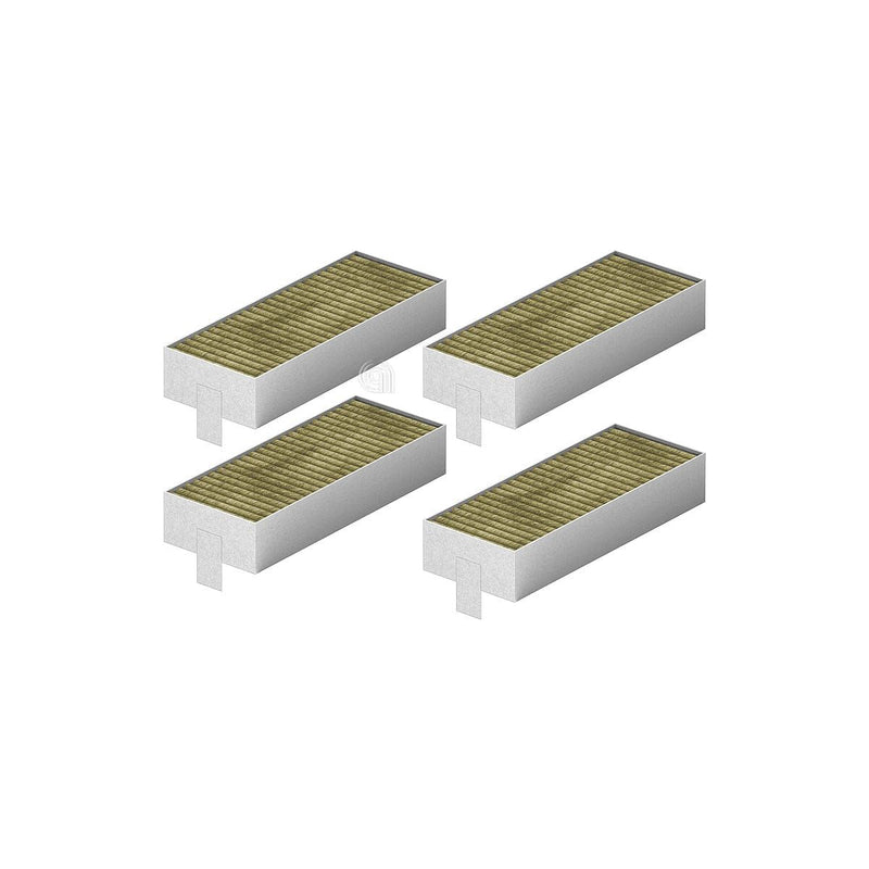 set 4 filtros de carbón rectangular original para campana Bosch