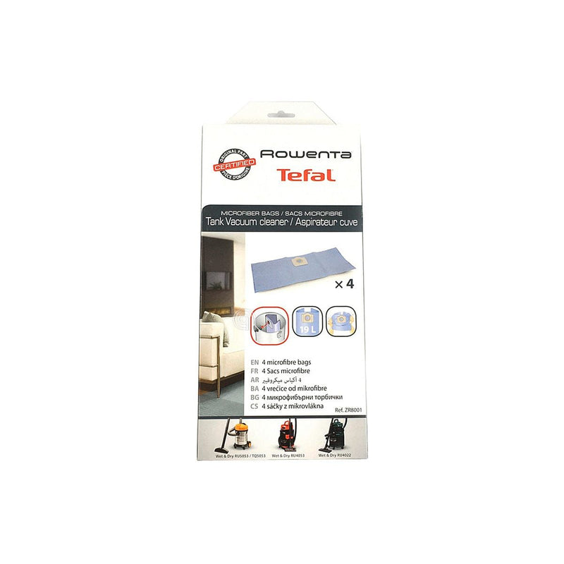 Set 4 bolsas originales aspiradora Rowenta ZR8001 y compatibles