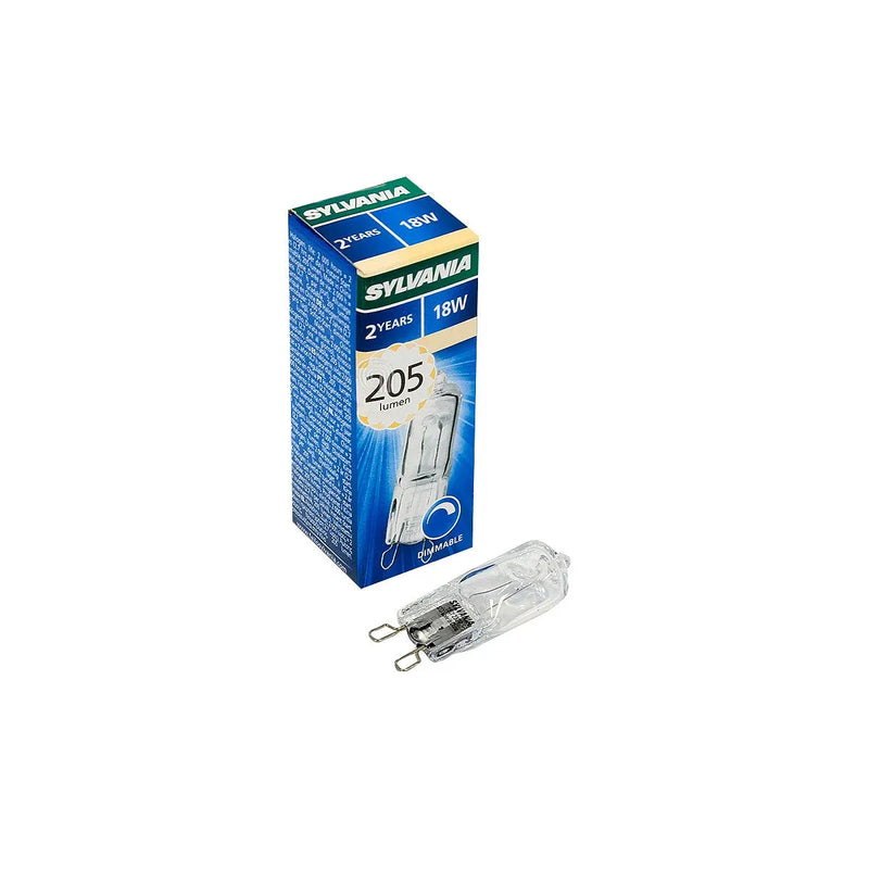 Lampadina alógena tubolare 18W 230V con base G9 Sylvania
