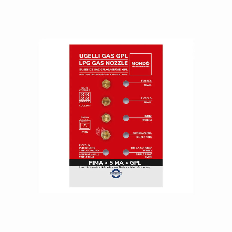 UNIVERSALE MONDO - Boquillas de gas GLP para placa de cocina - AST-00537520