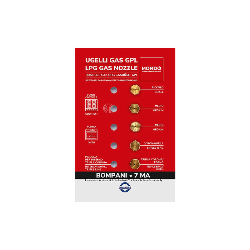 BOMPANI, MONDO - Boquillas de gas LPG para Hob - AST-00537559