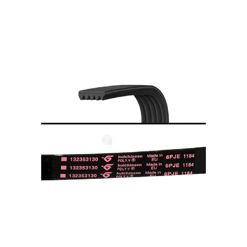 Correa J6 1184 Poly-V original para lavadora Electrolux y AEG
