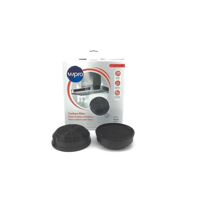 Filtro de carbón circular tipo 47 para campana Whirlpool original