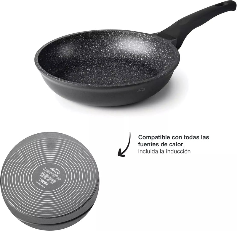 LACOR Sartén Eco-Piedra Aluminio Fundido 28cm - Modelo 24128