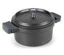 LACOR Cacerola con tapa negra Cocotte 25917