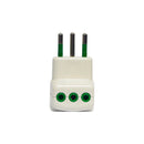 Set 10 adaptadores tripolar 2P+T 10A Mondo para electrodomésticos