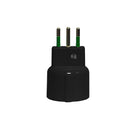 set 10 adaptadores spina italiana 2p+t 10a a schuko 16a mondo