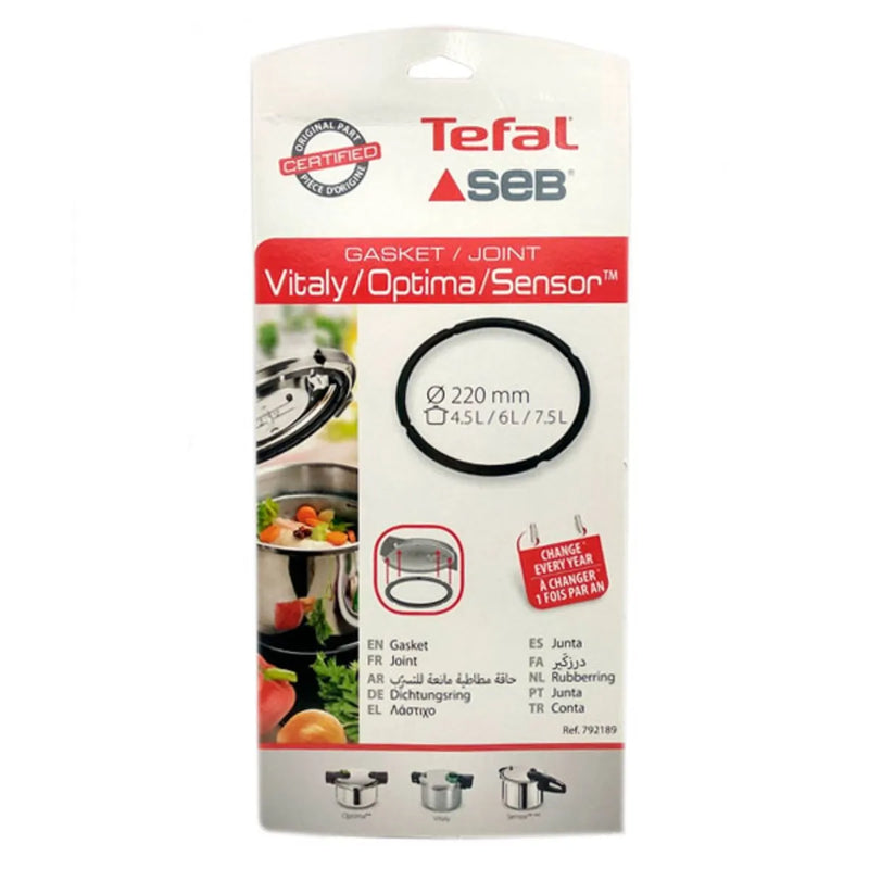 Junta goma olla Tefal Sensor 2 Optima 2. 4,5 - 6 L 792189