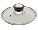 Tapa cristal inox con válvula ø 16 cm.