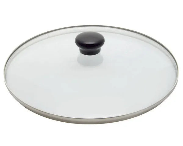 Tapa cristal inox con válvula ø 26 cm.
