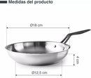 LACOR Sartén Origin Acero Inoxidable 18cm - Modelo 47318