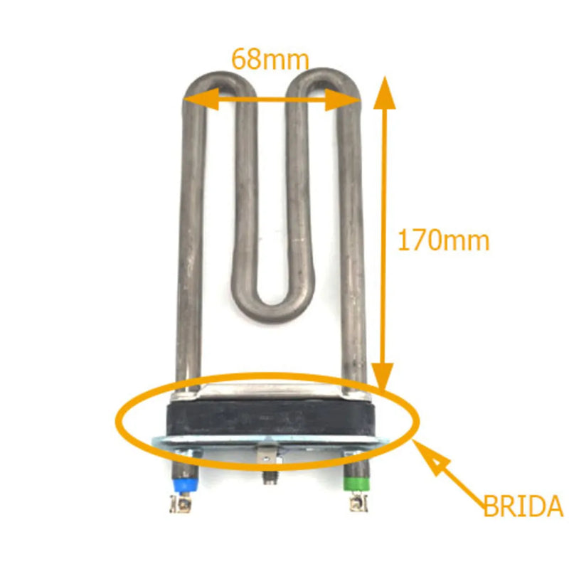 Resistenza 1700w 230v vpl wd 170mm lavatrice hotpoint Ariston Indesit Resistenza 1700w 230v vpl wd 170mm lavatrice hotpoint Ariston Indesit
