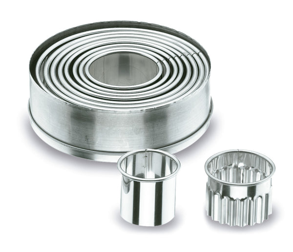 LACOR Set 9 cortapastas redondos Inox 68069