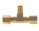 Te con obús 1/4" SAE Flare x 1/8" GAS/NPT x 1/4" SAE Flare