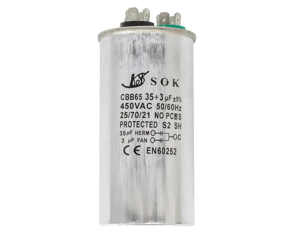 Condensador de trabajo 35µf + 3µf 450V
