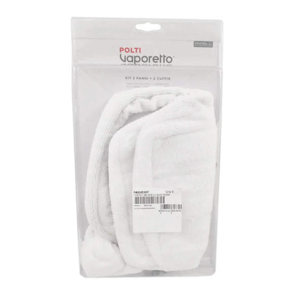 Conjunto 2 paños microfibra y 2 fundas ajustables vaporeta Polti SV220 PAEU0307