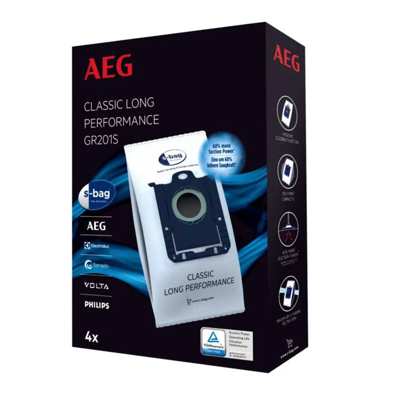 GR201S Aeg Electrolux bolsa aspiradora S-Bag 4 unidades 9001684746