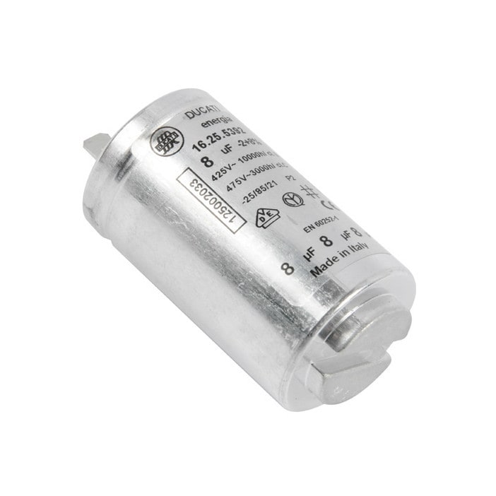 Condensador de 8uF para secadora de tambor. Electrolux 1250020334