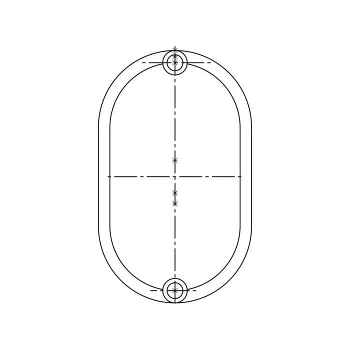 Tapa cubre tornillo para manilla de puerta Electrolux 7809 de 15.5x9.4mm 2230415339