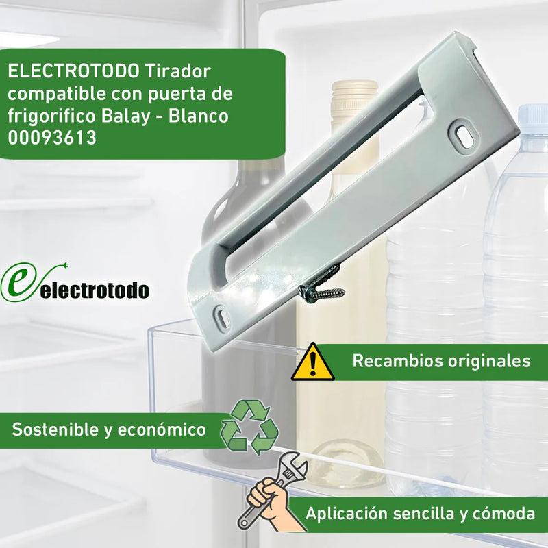 Tirador frigorífico Balay, Lynx, Crolls, Bosch 00093613