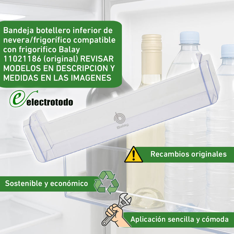 Bandeja botellero inferior frigorífico Balay 11021186