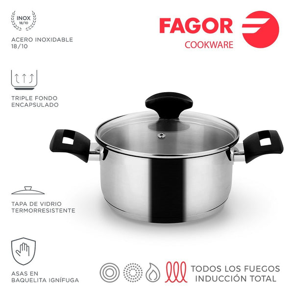FAGOR Cacerola ALAIA + Tapa Ø20