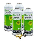 Pack 4 botellas gas refrigerante GASICA V2 - R22-R32-R407-R290-R410A + llave de servicio