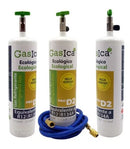 Pack 3 botellas gas refrigerante GASICA PRO D2 - R12 R134a + manguera carga 1/4"x1/4"