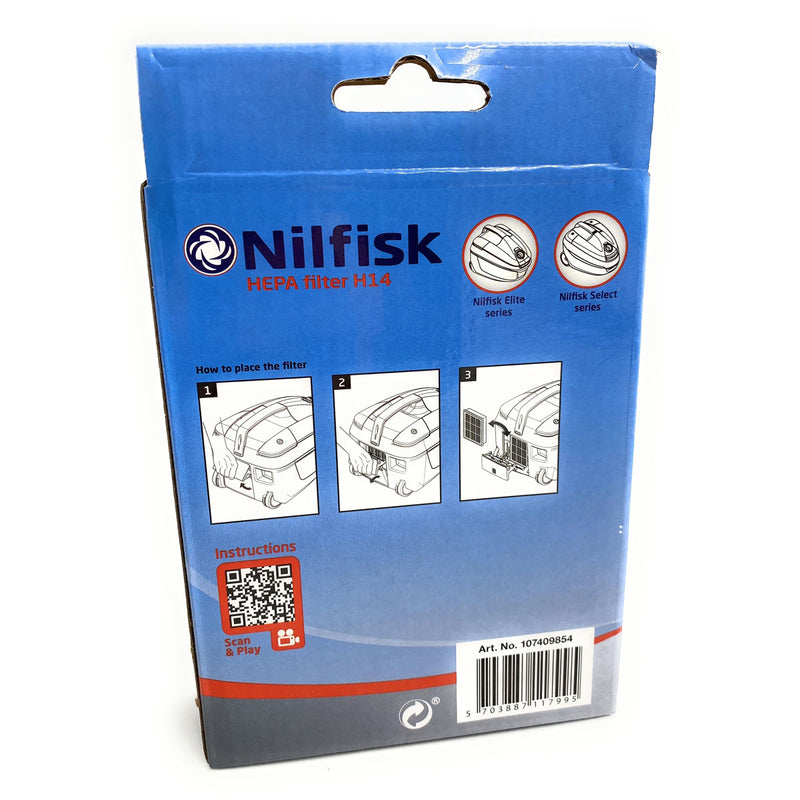 Filtro hepa H14 aspirador Nilfisk Elite 107409854