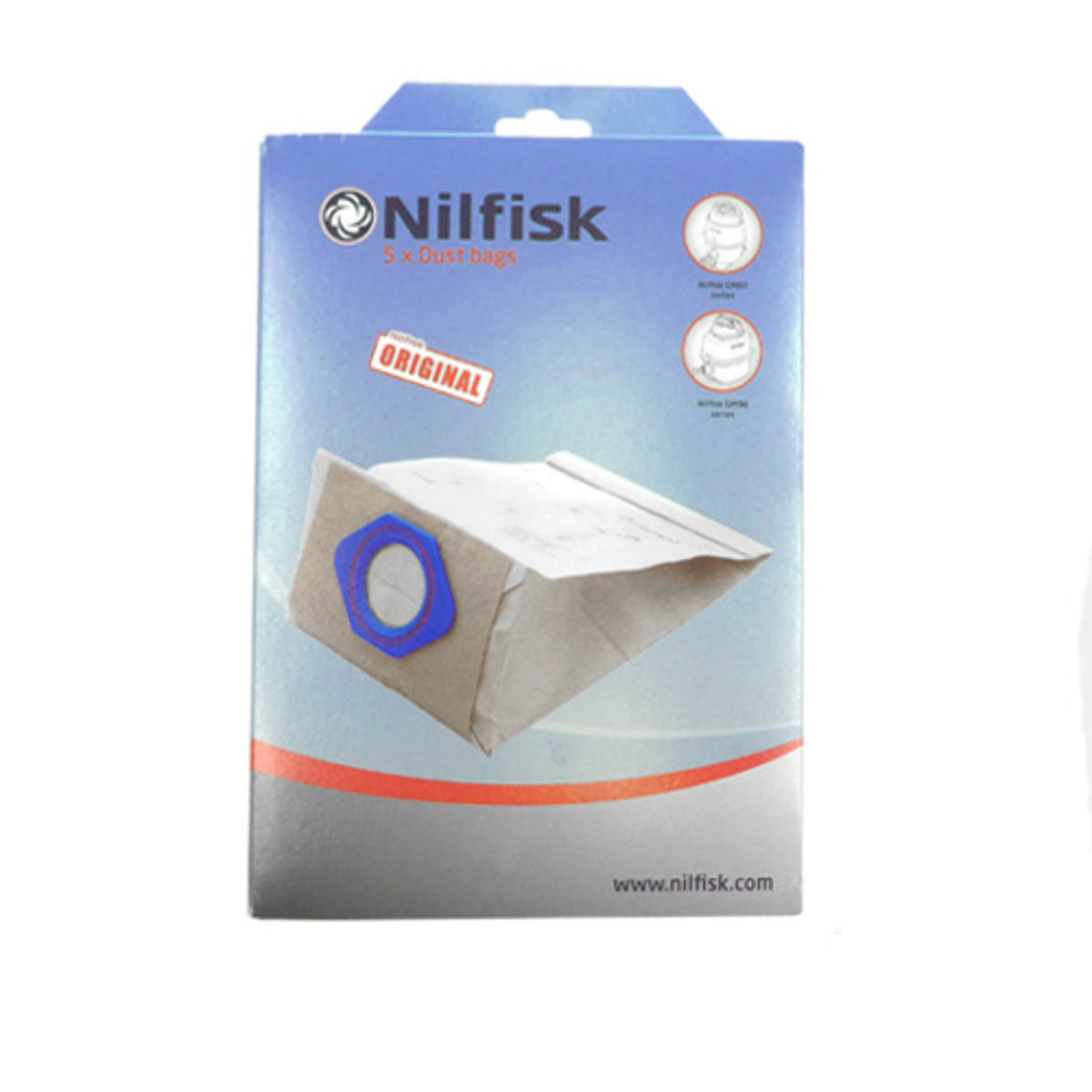 Nilfisk Bolsa de aspiradora 82095000 para GM80 / GM90 [W7-51551]