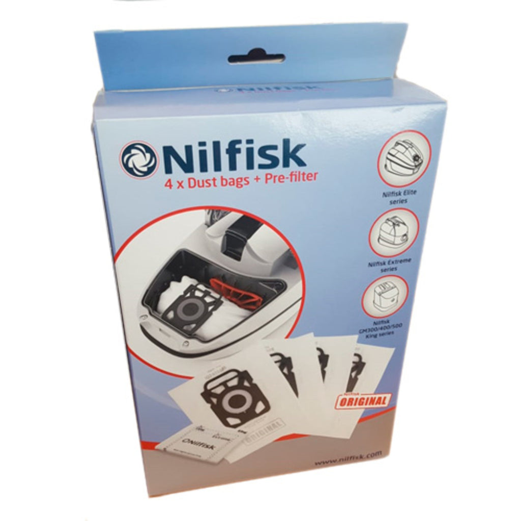 Nilfisk Staubsack 4St.+1 Vorfilter/Elite, King - Bolsas para aspiradoras,  Advance